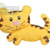Plush & Squeaky Tiger Dog Toy - Soft Suede Finish (19.5cm x 13cm)