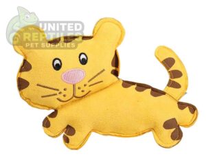 Plush & Squeaky Tiger Dog Toy - Soft Suede Finish (19.5cm x 13cm)