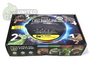 abstract hexagonal shape with lizard inside Giangarden LED UVB Light for Reptiles, 6W UVA UVB Lamp