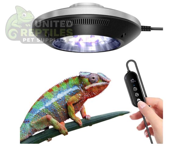 abstract hexagonal shape with lizard inside Giangarden LED UVB Light for Reptiles, 6W UVA UVB Lamp