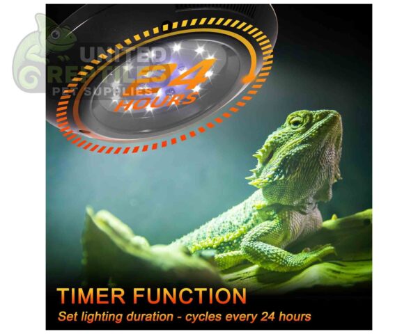 abstract hexagonal shape with lizard inside Giangarden LED UVB Light for Reptiles, 6W UVA UVB Lamp