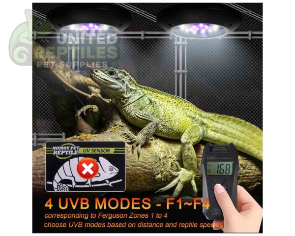 abstract hexagonal shape with lizard inside Giangarden LED UVB Light for Reptiles, 6W UVA UVB Lamp