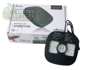 abstract hexagonal shape with lizard inside Zetlight Full Spectrum LED Reptile Illumination