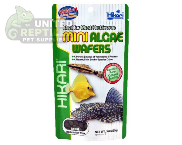 abstract hexagonal shape with lizard inside Hikari Tropical MINI ALGAE WAFERS
