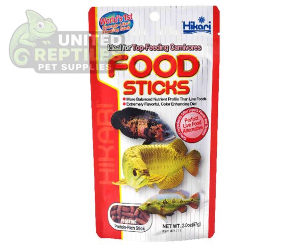 abstract hexagonal shape with lizard inside Hikari Tropical FOOD STICKS