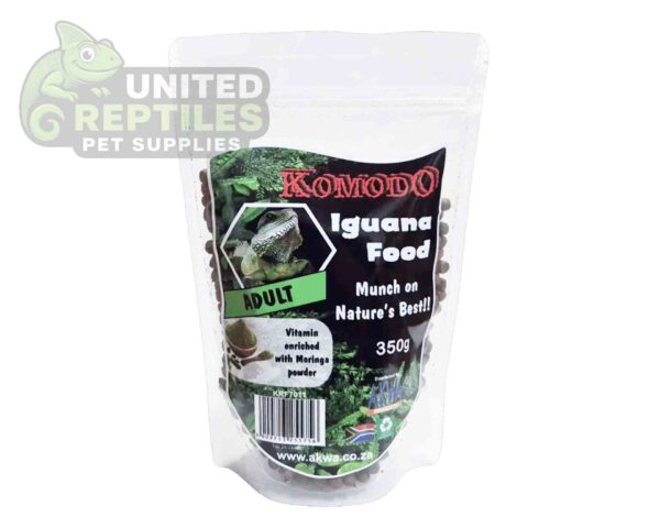 abstract hexagonal shape with lizard inside Komodo Adult Iguana Food 350g