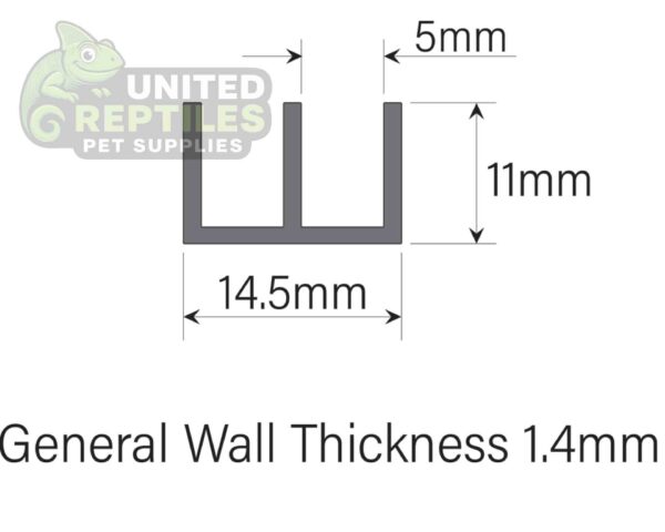 abstract hexagonal shape with lizard inside Plastic Sliding Door Track Set - 2pc (300cm)