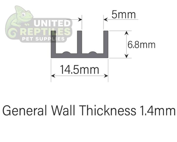 abstract hexagonal shape with lizard inside Plastic Sliding Door Track Set - 2pc (300cm)