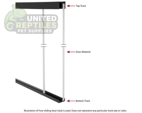 abstract hexagonal shape with lizard inside Plastic Sliding Door Track Set - 2pc (300cm)