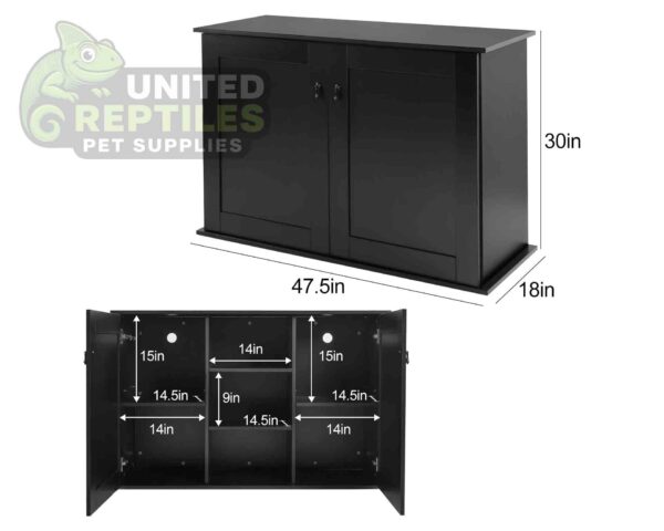 abstract hexagonal shape with lizard inside REPTI ZOO Reptile Aquarium Terrarium Wooden Stand 120x45x76cm