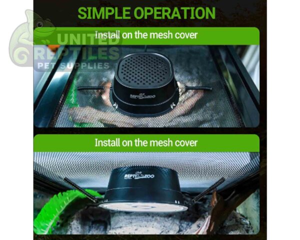 abstract hexagonal shape with lizard inside RZ REPTI LOW PROFILE UVB LED - LED012