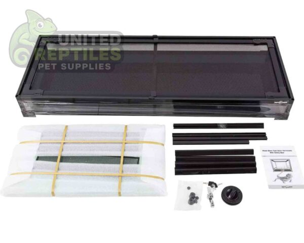 abstract hexagonal shape with lizard inside RZ KNOCK DOWN TERRARIUM INTEGRATED BASE