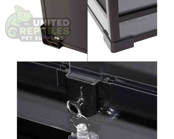 abstract hexagonal shape with lizard inside RZ KNOCK DOWN TERRARIUM INTEGRATED BASE