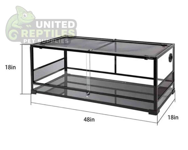 abstract hexagonal shape with lizard inside RZ KNOCK DOWN TERRARIUM INTEGRATED BASE