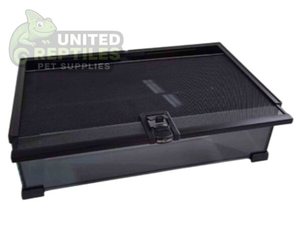 abstract hexagonal shape with lizard inside RZ Mini Glass Terrarium - 50.8x30.5x15.2cm / AK08S