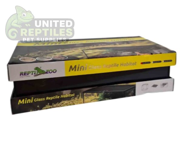 abstract hexagonal shape with lizard inside RZ Mini Glass Terrarium - 50.8x30.5x15.2cm / AK08S