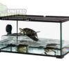 abstract hexagonal shape with lizard inside RZ Aqua Turtle Habitat Kit - 58.5x38x33cm