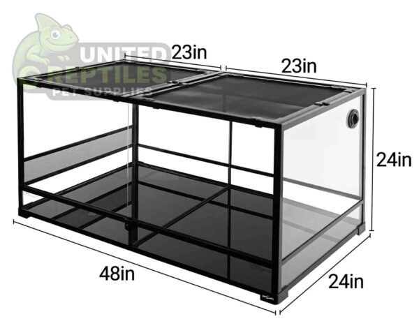 abstract hexagonal shape with lizard inside RZ REPTI GLASS TERRARIUM 120x45x60cm