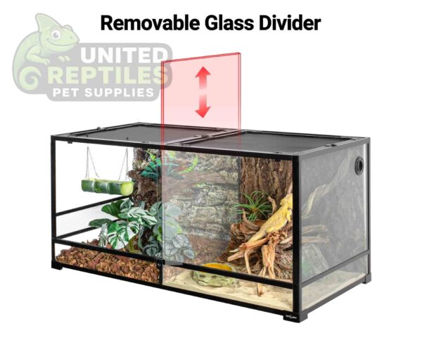 abstract hexagonal shape with lizard inside RZ REPTI GLASS TERRARIUM 120x45x60cm
