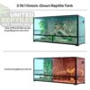 abstract hexagonal shape with lizard inside RZ REPTI GLASS TERRARIUM 120x45x60cm