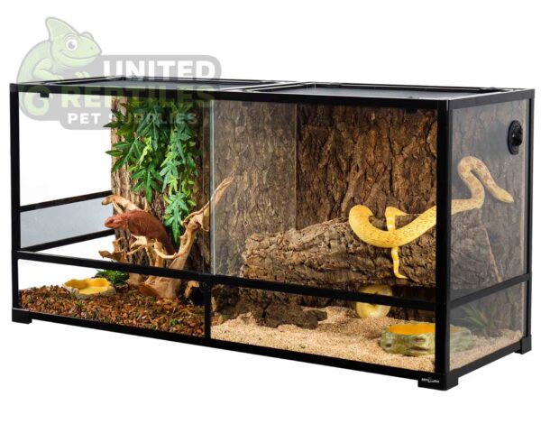 abstract hexagonal shape with lizard inside RZ REPTI GLASS TERRARIUM 120x45x60cm