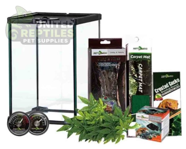 abstract hexagonal shape with lizard inside RZ Crested Gecko Starter Kit – 210x210x300H mm