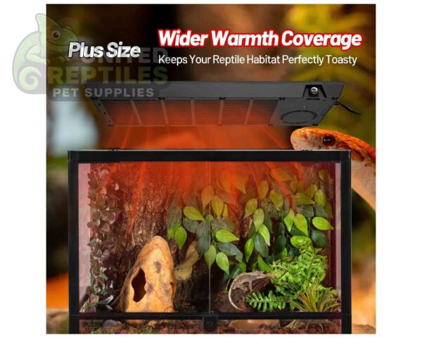 abstract hexagonal shape with lizard inside RZ REPTI HEAT PANEL W/FAN - 60W / 45cm - AH029