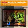 abstract hexagonal shape with lizard inside RZ REPTI HEAT PANEL W/FAN - 60W / 45cm - AH029