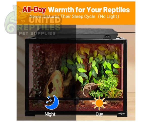 abstract hexagonal shape with lizard inside RZ REPTI HEAT PANEL W/FAN - 60W / 45cm - AH029