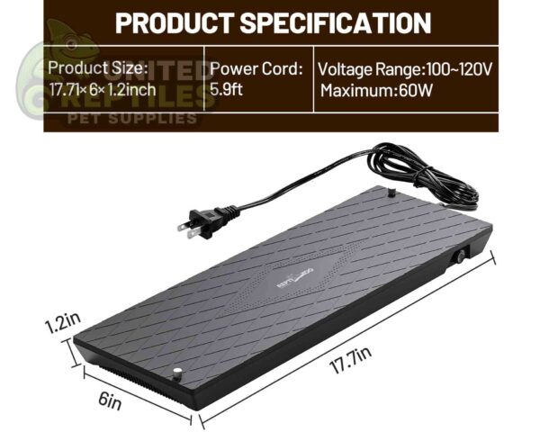 abstract hexagonal shape with lizard inside RZ REPTI HEAT PANEL W/FAN - 60W / 45cm - AH029