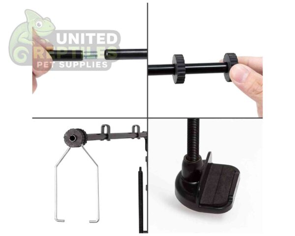 abstract hexagonal shape with lizard inside RZ Adjustable Metal Lamp Holder - LH001