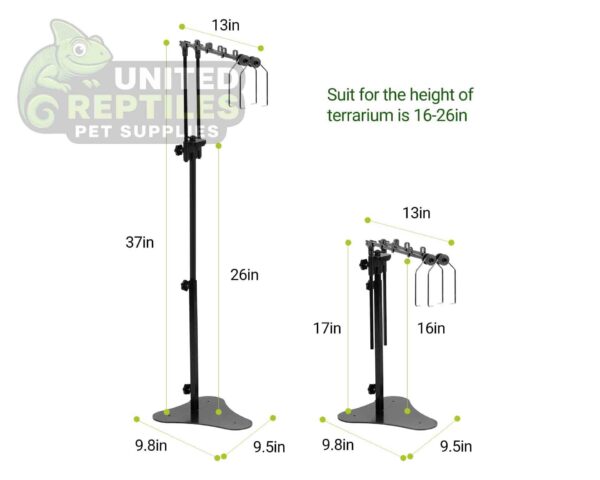 abstract hexagonal shape with lizard inside RZ Dual Lamp Stand 2 in 1 - LH009D