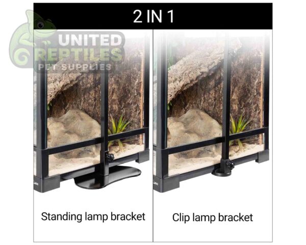 abstract hexagonal shape with lizard inside RZ Dual Lamp Stand 2 in 1 - LH009D