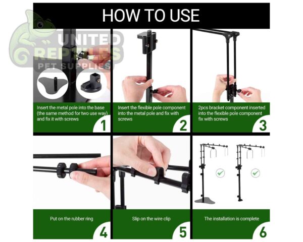 abstract hexagonal shape with lizard inside RZ Dual Lamp Stand 2 in 1 - LH009D