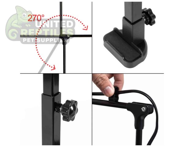 abstract hexagonal shape with lizard inside RZ Dual Lamp Stand 2 in 1 - LH009D