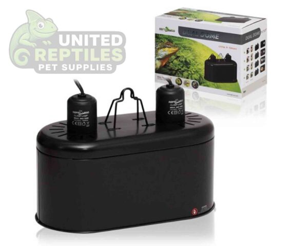 abstract hexagonal shape with lizard inside RZ MINI DUAL DOME 2x40W