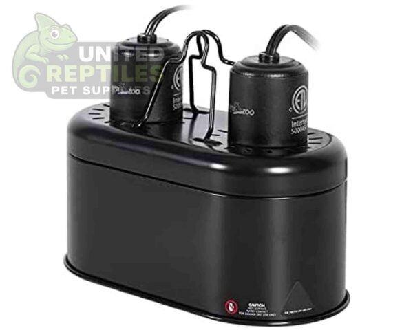 abstract hexagonal shape with lizard inside RZ MINI DUAL DOME 2x40W