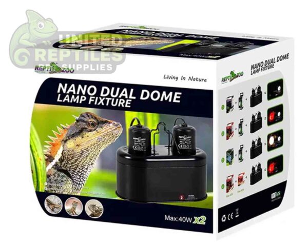 abstract hexagonal shape with lizard inside RZ MINI DUAL DOME 2x40W