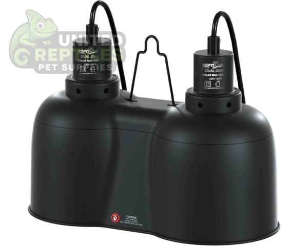 abstract hexagonal shape with lizard inside RZ Dual Reptile Light Fixture - 150W Max