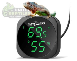 abstract hexagonal shape with lizard inside RZ LED DIGITAL THERMO-HYGROMETER - SH140