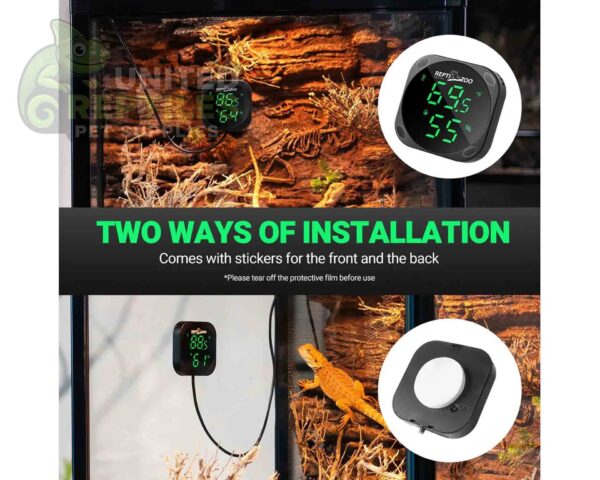 abstract hexagonal shape with lizard inside RZ LED DIGITAL THERMO-HYGROMETER - SH140