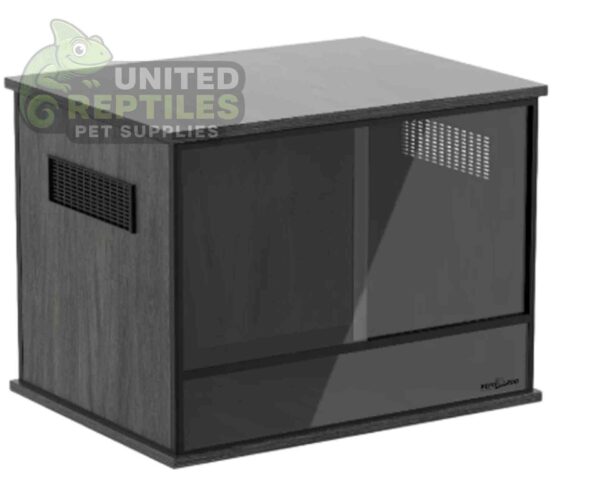 abstract hexagonal shape with lizard inside RZ WOOD / GLASS VIVARIUM – 60x45x45cm