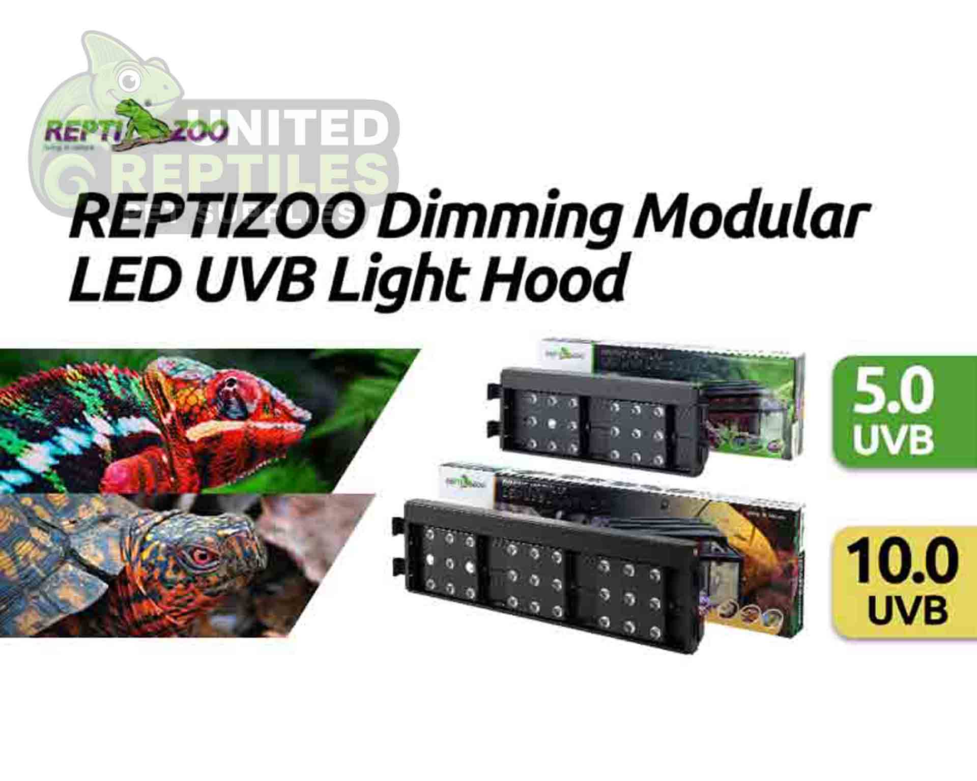Repti Zoo LED 10.0 UVB Light Hood - Image 7